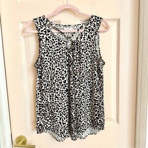Soft casual animal print tank